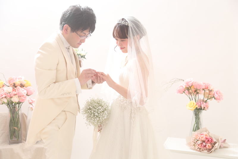 指輪交換のシーン