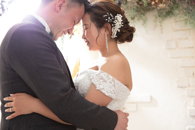 おでこをくっつけて