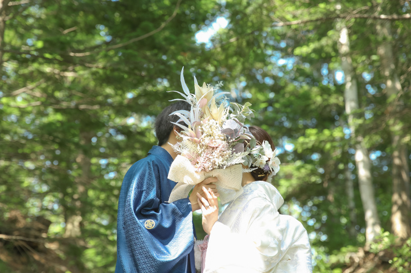 ブーケを使った撮影