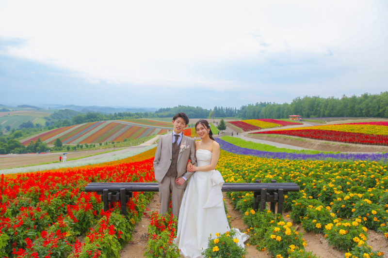 美瑛　四季彩の丘　ブライダルロケーションフォト