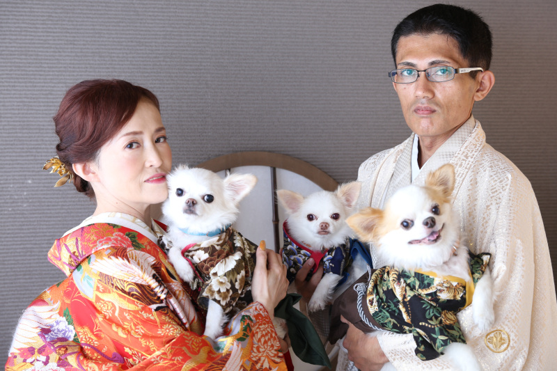 王道な赤打掛x爽やかな白袴で・・・