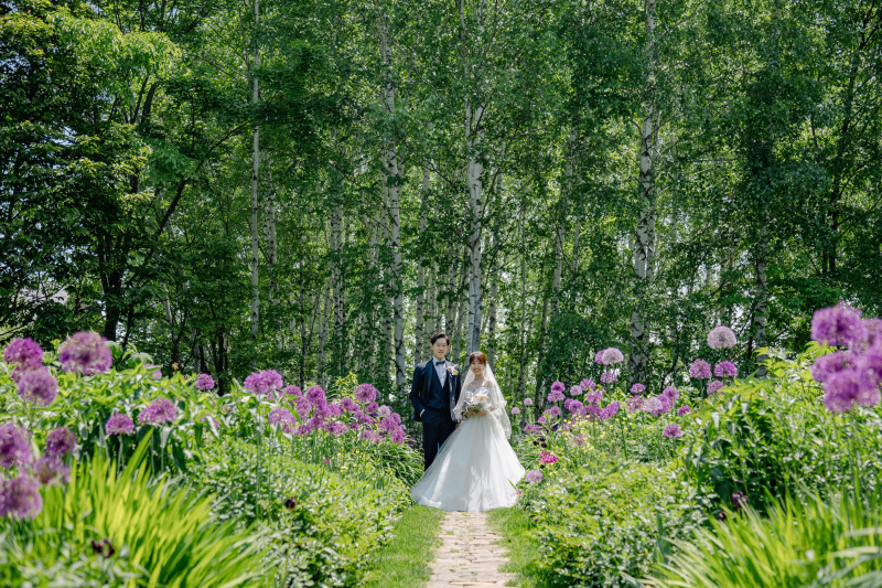 アリウムのお花に囲まれて