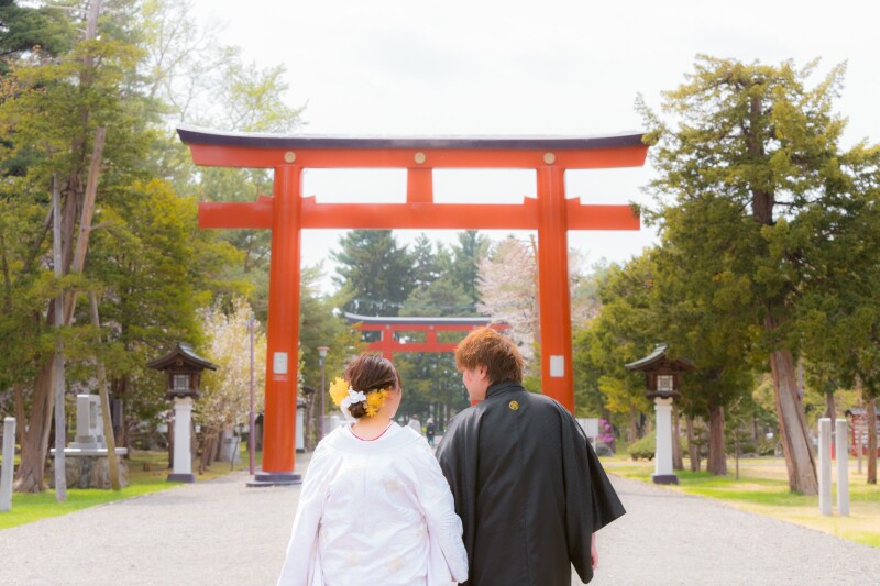 バックショットなどの雰囲気ショットで