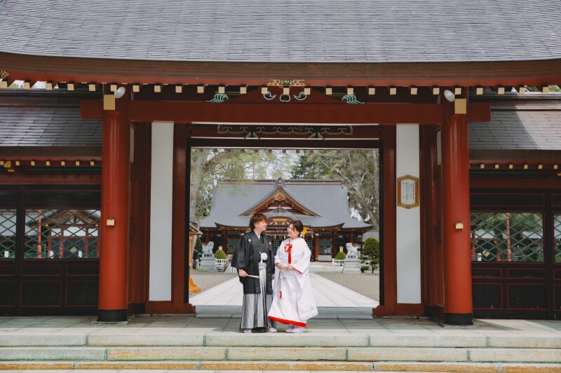 春の護国神社ロケーション