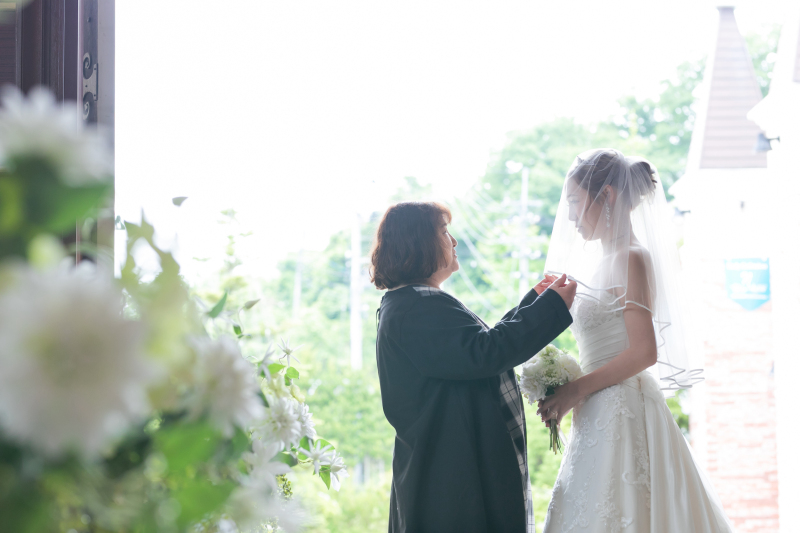 お母様からのベールダウン