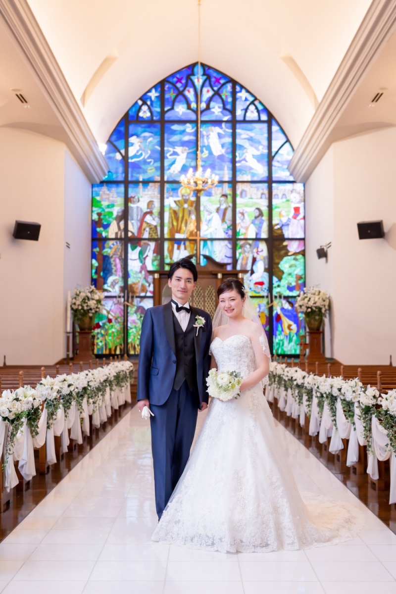 ステンドグラスの素敵な教会で