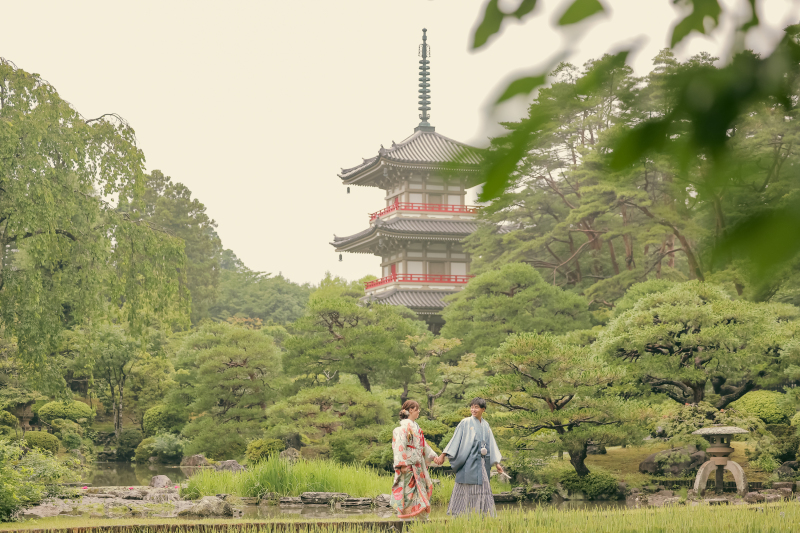 自然体な二人の姿を