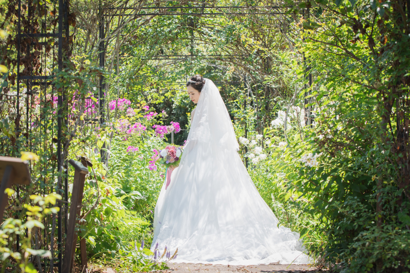 純白のバックショット