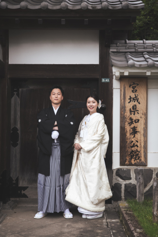 知事公館で和洋撮影