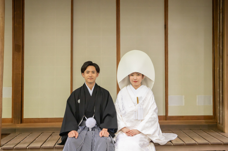 綿帽子をかぶって、伝統的で趣のある素敵なショット