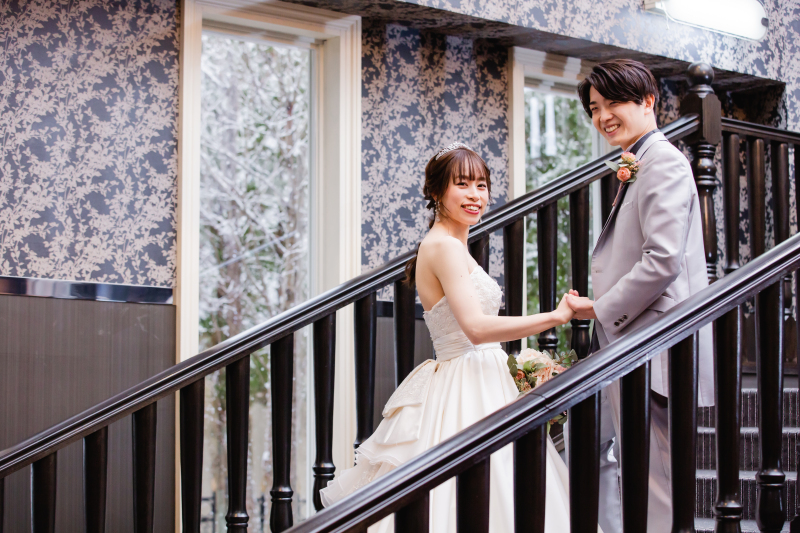 階段スペースにて