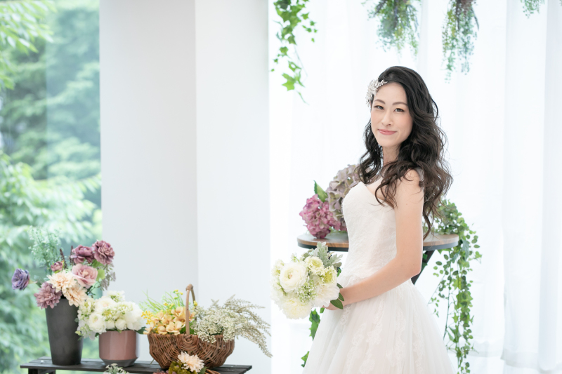 ダウンスタイルが魅力的