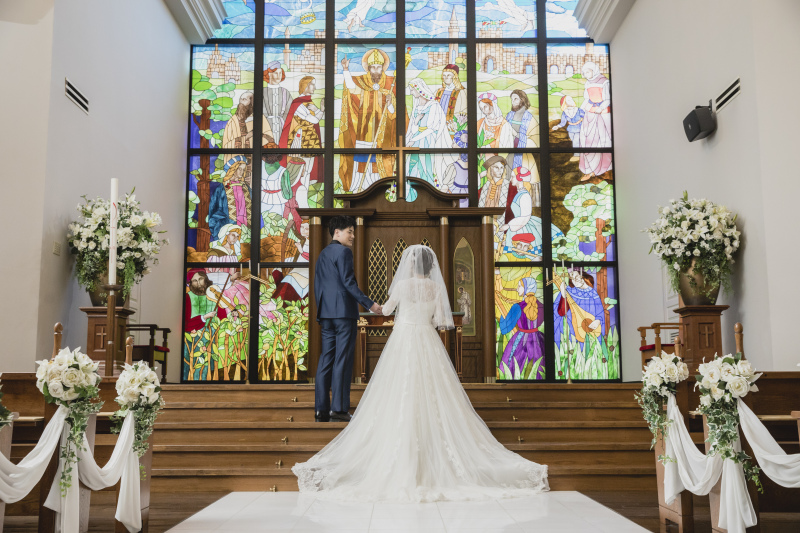 チャペルから撮影開始