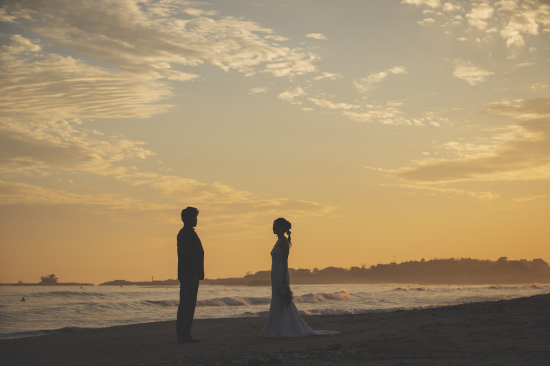 海で夕景ショット＊