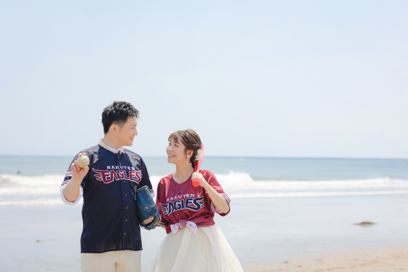 応援チームのユニフォームで