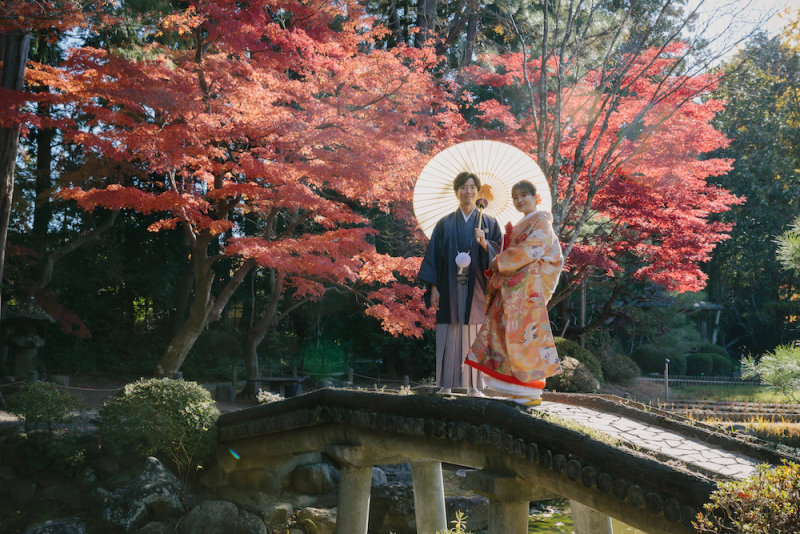 日本庭園×紅葉フォトウェディングの魅力