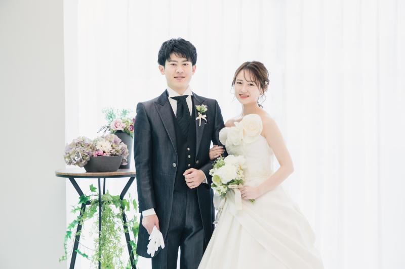 お色直しをして洋装撮影スタートです！