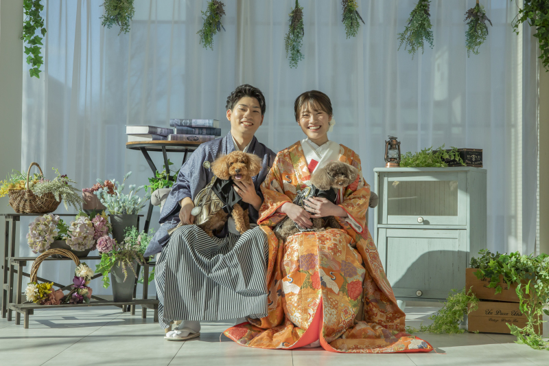 まずはスタジオ和装撮影！