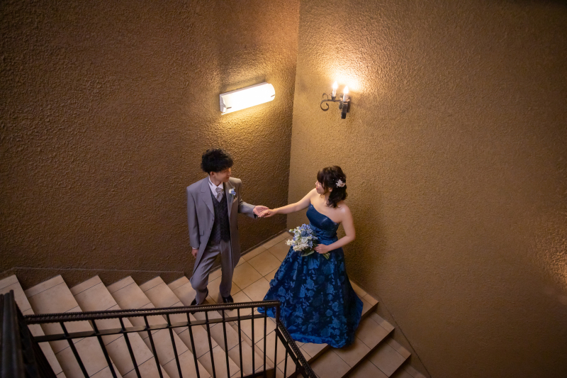 階段スペースにて