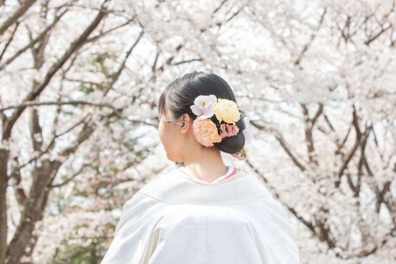 こだわりの詰まったかわいいヘアを残したショットも