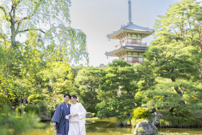 季節によって表情が変わる日本庭園