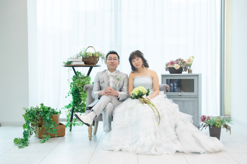 お色直しで衣装チェンジをして、2スタイルめの撮影