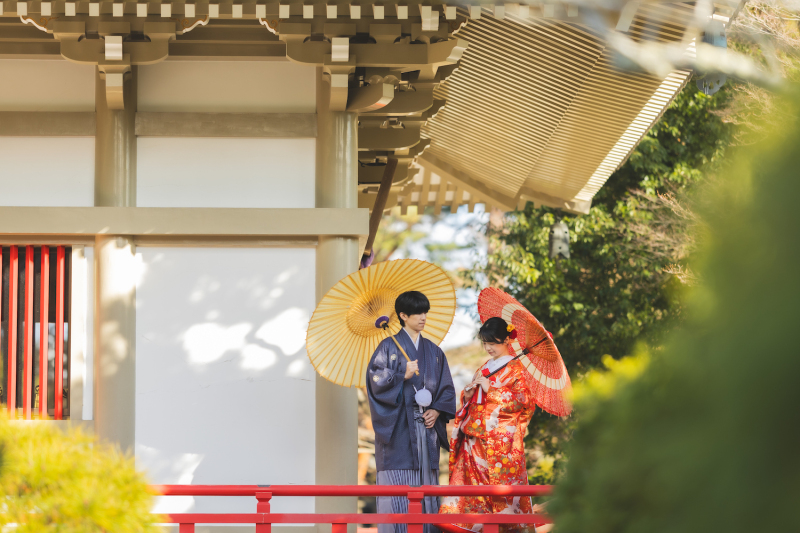 番傘を使って、より和な雰囲気に！