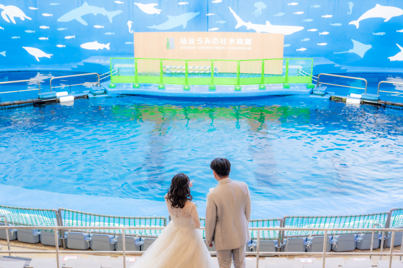 水族館で撮影スタート