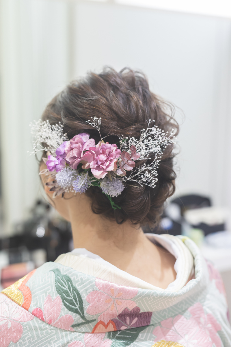 華やかなヘアスタイルも記念に