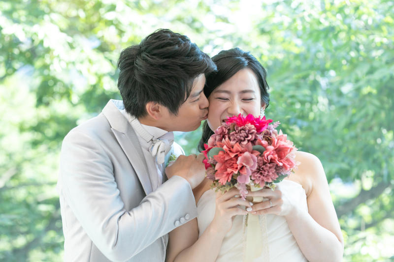 ほっぺにチュッ♡