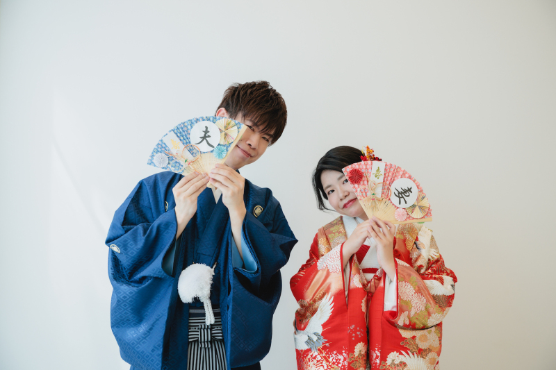 扇子を使って可愛らしく♪