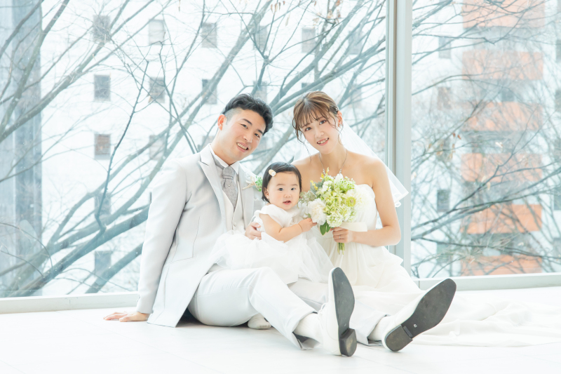 スタジオ 洋装　ファミリー撮影