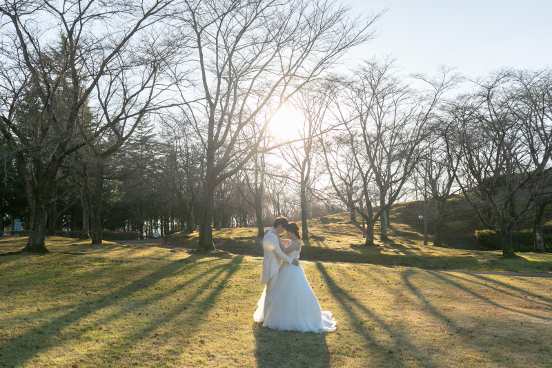 夕日に包まれて