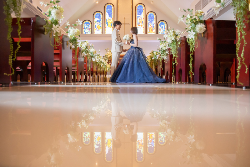 床への光の反射を利用した『リフレクション写真』