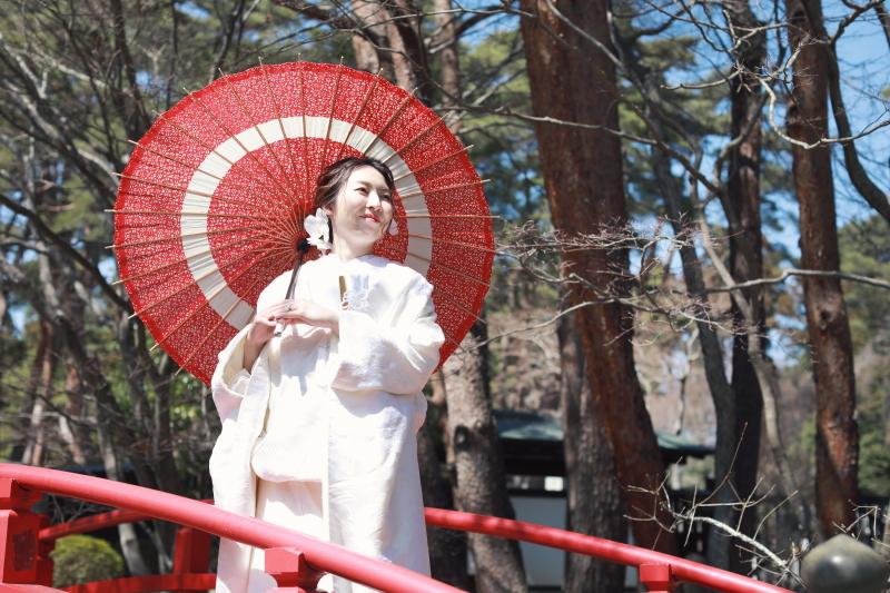 番傘を手にソロショット!