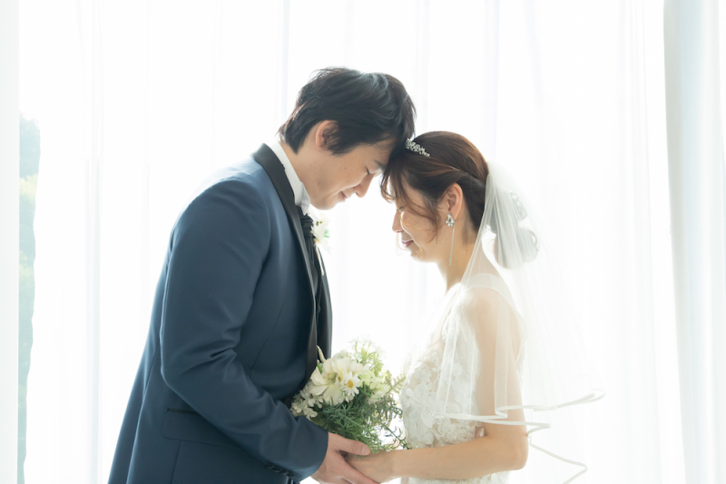 おでこくっつけショット♪柔らかな光と相性ぴったり