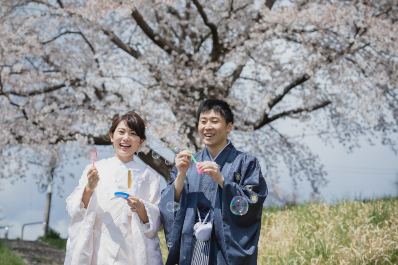 次にシャボン玉で遊ぶおふたりです♪