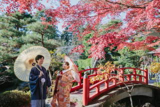 秋の景色に包まれて♪ 和装フォトウェディング！