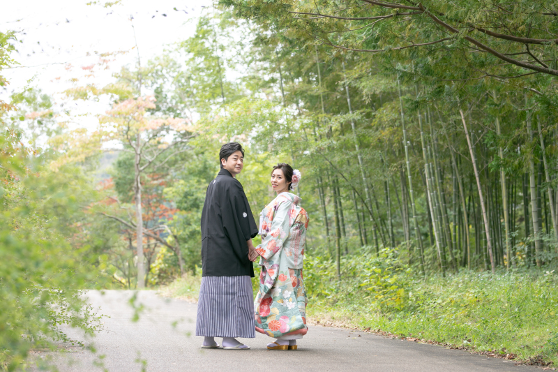 竹林の中をお散歩