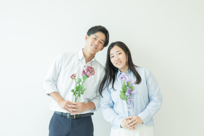 お花と一緒に