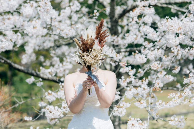 ご持参のブーケで!