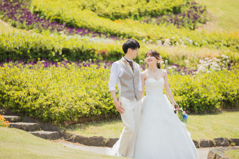 花や自然に囲まれながら