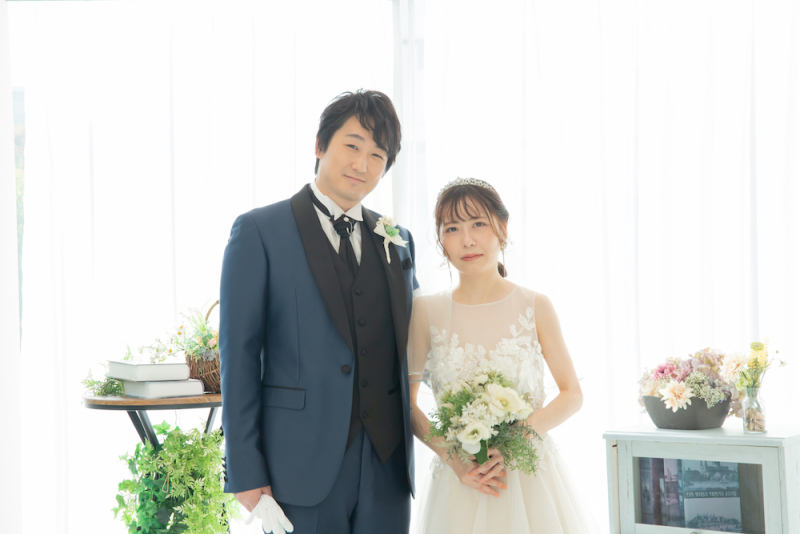 並んだ姿から、ウェディングフォトの撮影スタート♪