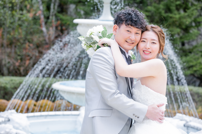 最後はお庭で♫