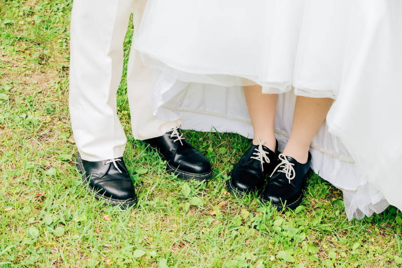 お揃いのシューズで