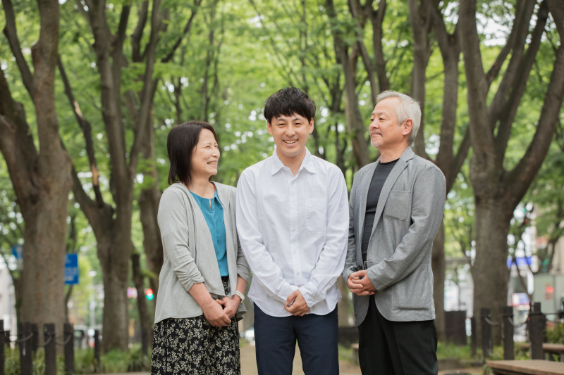 ご新郎様ご家族と一緒に