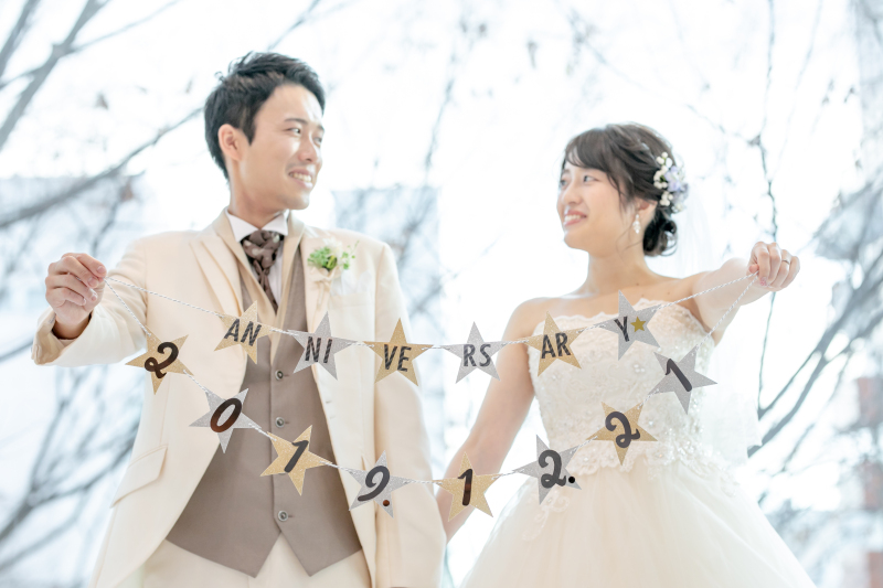 ガーランドを持って♪