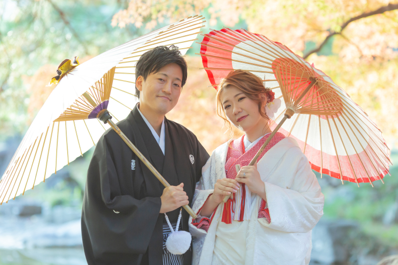 番傘を使用して