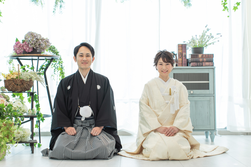 スタジオの中でも新緑フォト♡