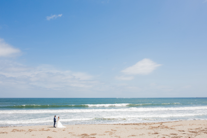 青い空と、輝くお二人♡